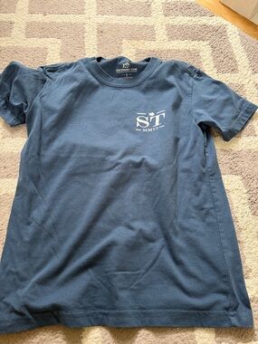 Southern Tide Blue ST MMVI Short Sleeve Logo Tee